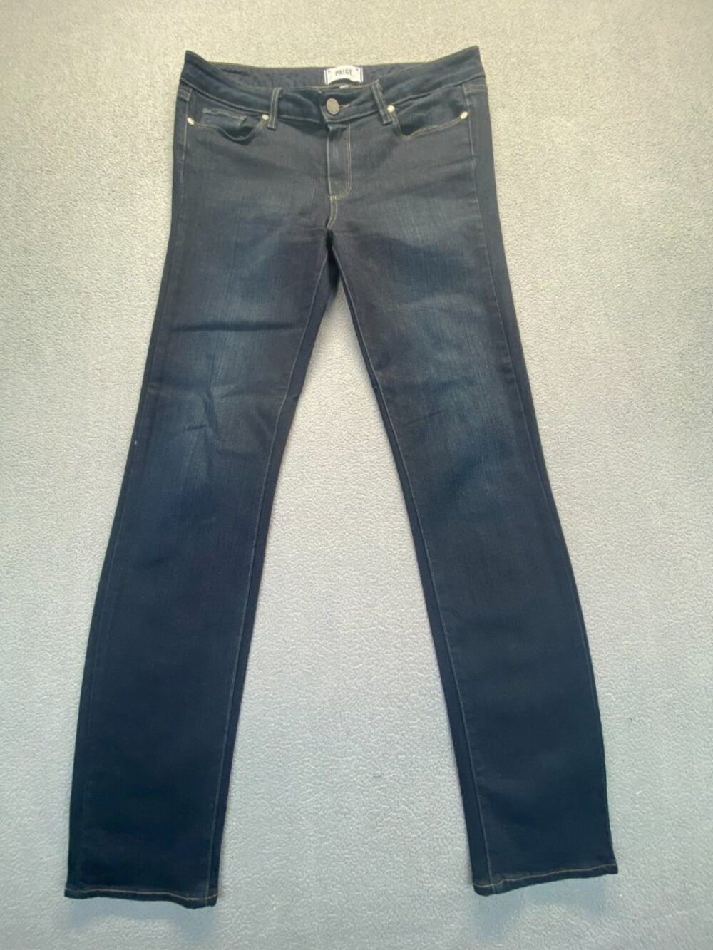 PAIGE Denim Skyline Skinny Crop Women's Jeans Sz 30 Dark Blue Denim - Picture 1 of 12